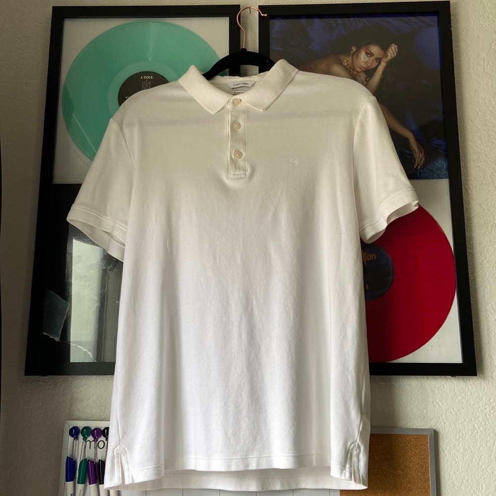 Calvin Klein Slim Fit White Polo